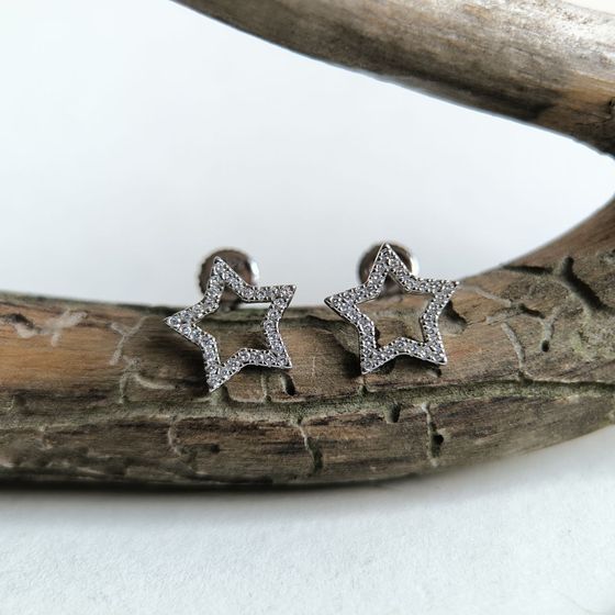 Срібні сережки з фіанітами