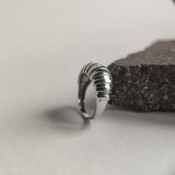 Silver ring without stones