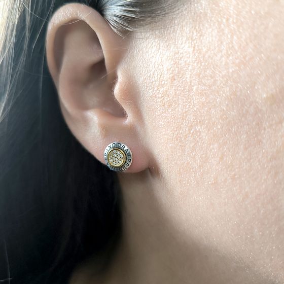 Срібні сережки з фіанітами