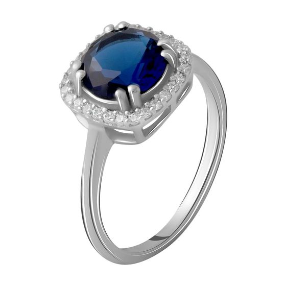 Срібна каблучка з сапфіром nano 1,741 карата