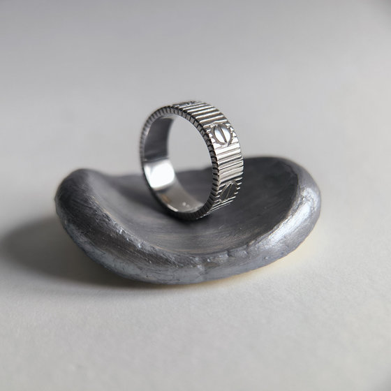 Silver ring without stones