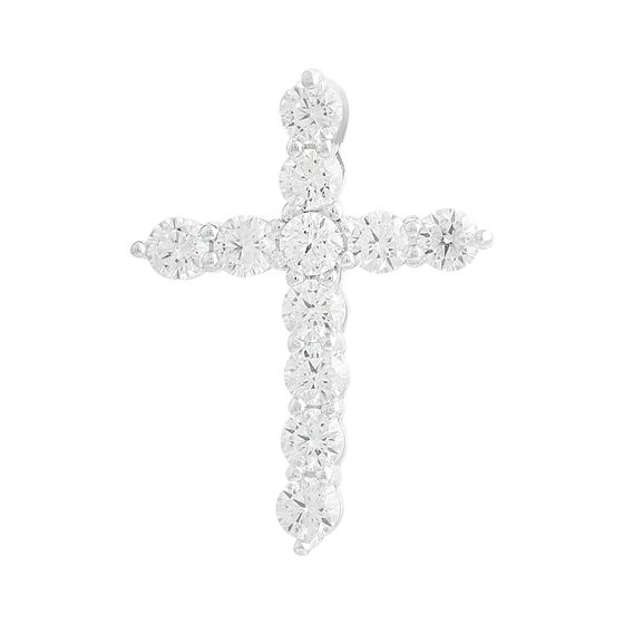 Silver pendant with cubic zirconia