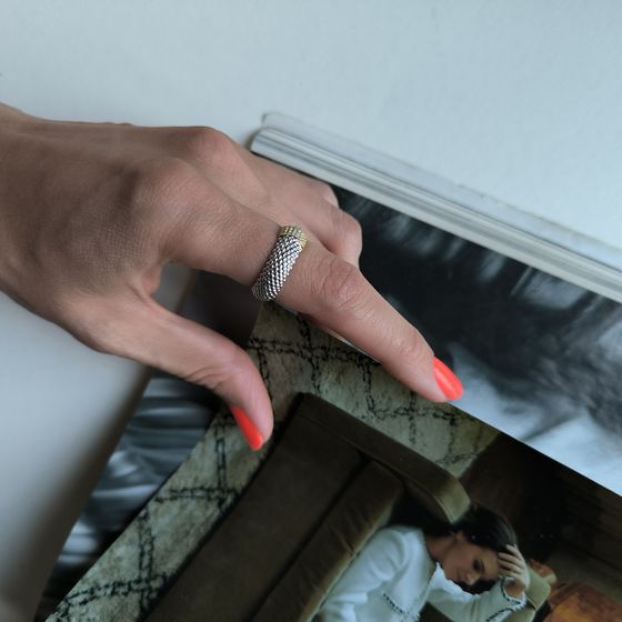 Silver Ring with Fianites