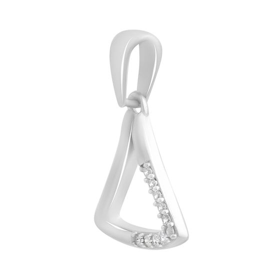 Срібна підвіска з фіанітами 0.1ct