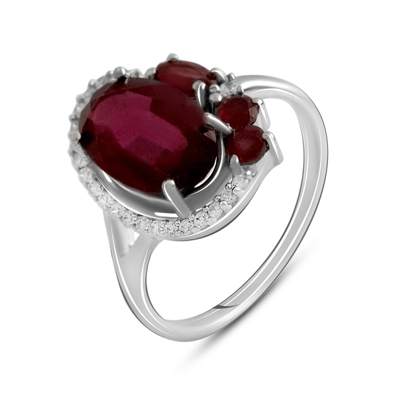 Серебряное кольцо с рубином 4.69ct