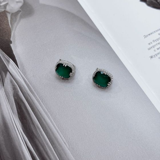 Срібні сережки з агатом 10,207 карата