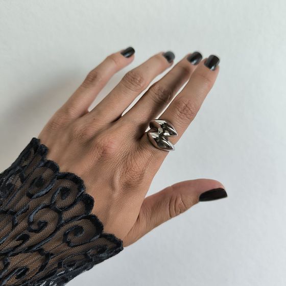 Silver ring without stones