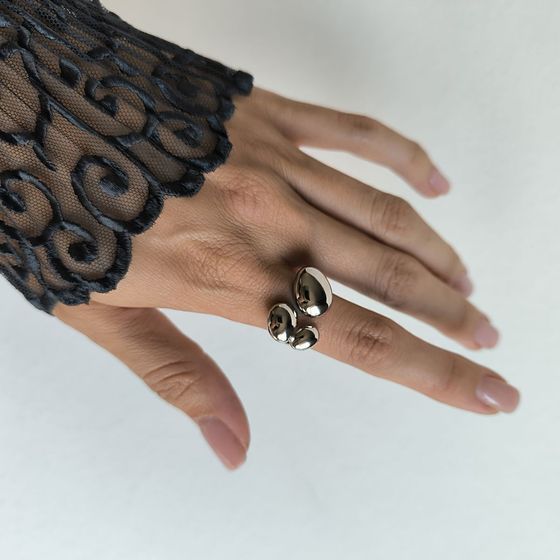 Silver ring without stones