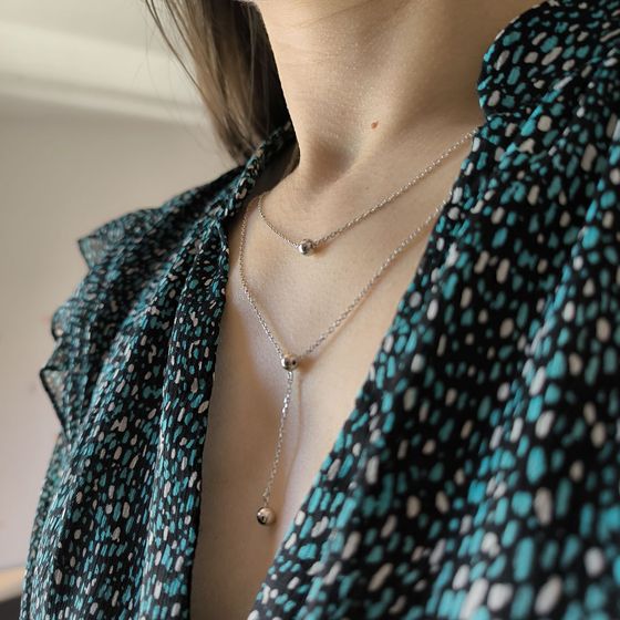 Silver necklace without stones