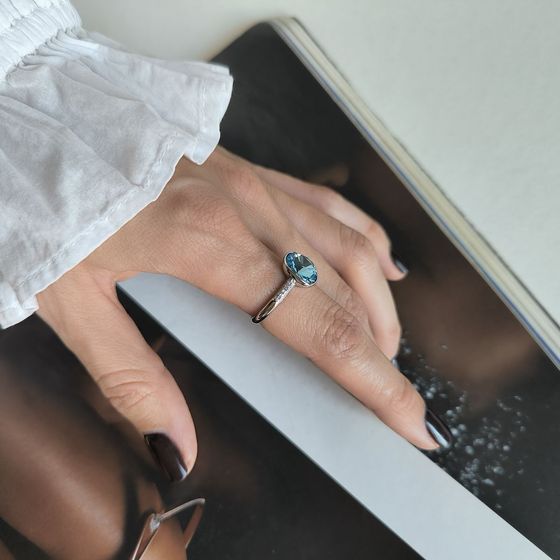 Silver Ring with Fianites