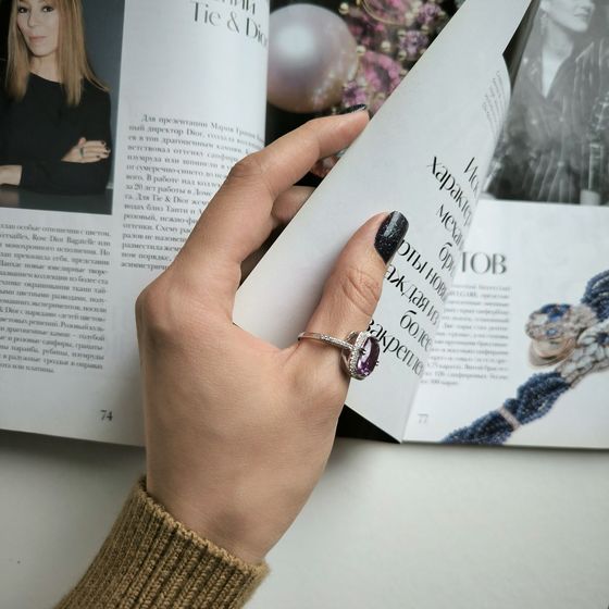 Срібна каблучка з олександритом 6.948ct