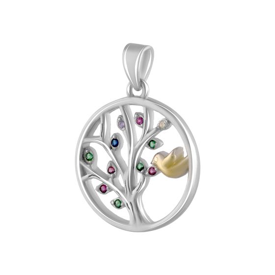 Срібна підвіска з фіанітами