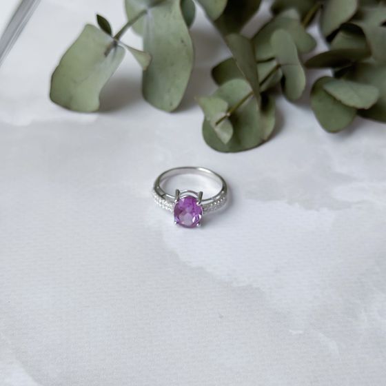Серебряное кольцо с александритом 3.667ct