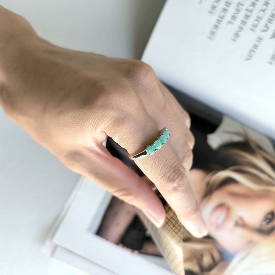 Срібна каблучка зі смарагдом 1,267 карата