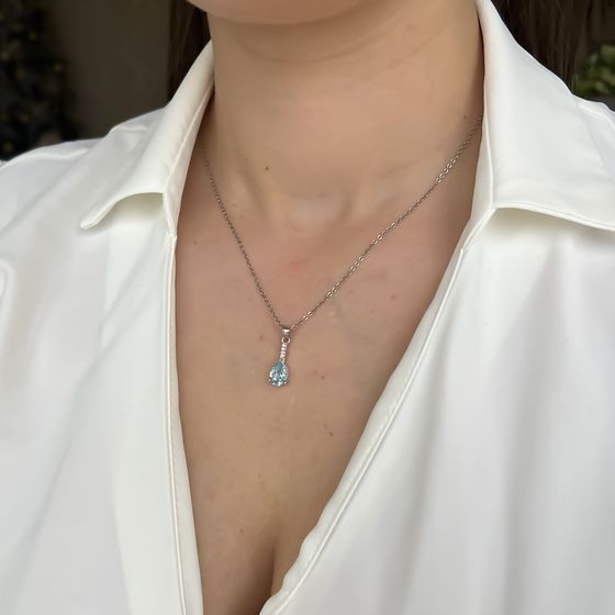 Серебряная подвеска с топазом 2.385ct