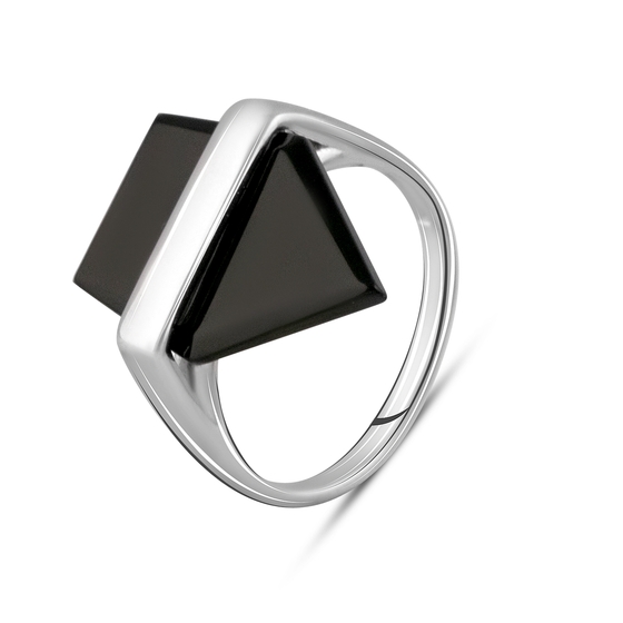 Серебряное кольцо с ониксом 4.033ct