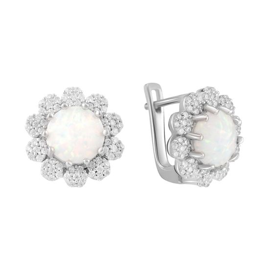 Silver earrings with opal 1.875ct