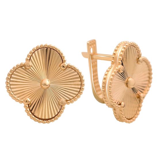 Gold earrings without stones