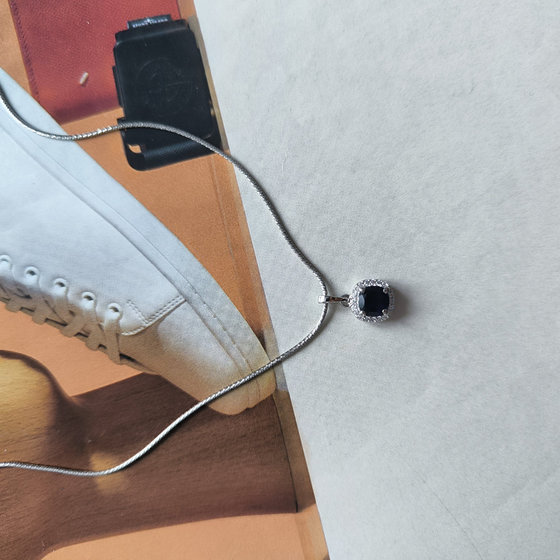 Серебряная подвеска с сапфиром nano 1.099ct