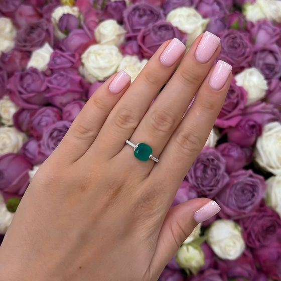 Срібна каблучка з агатом 2,965 карата