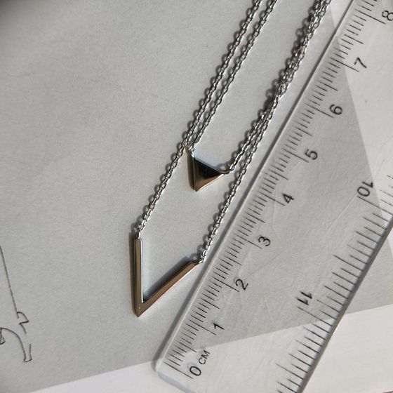 Silver necklace without stones