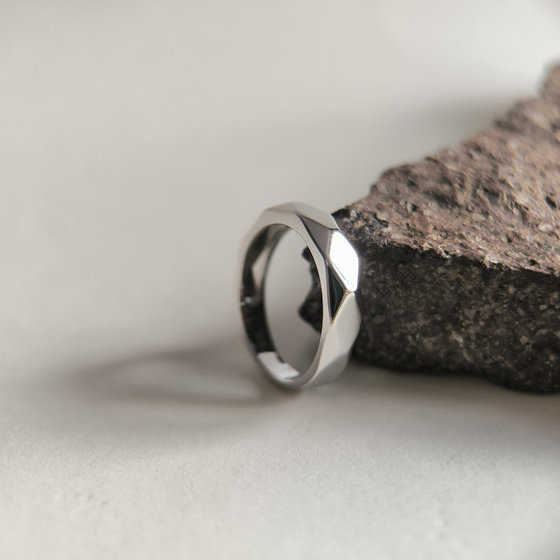 Silver ring without stones