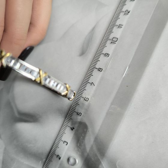 Silver bracelet with phianites