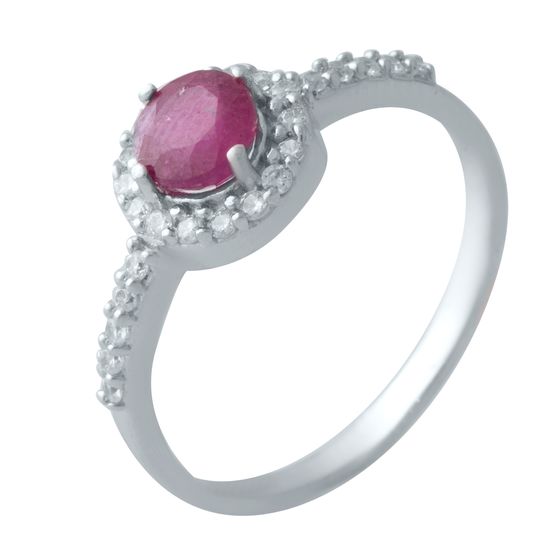 Серебряное кольцо с рубином 1.115ct