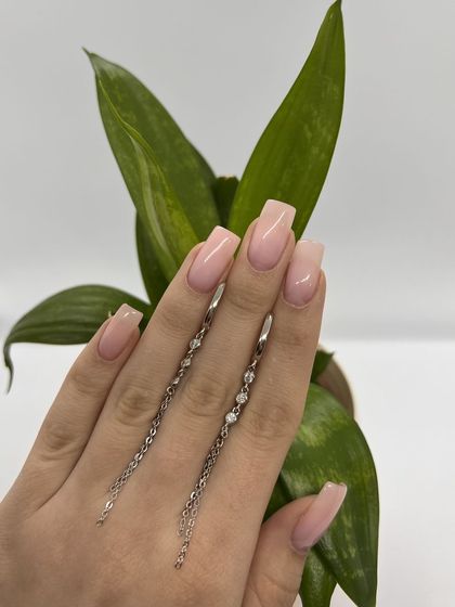 Срібні сережки з фіанітами