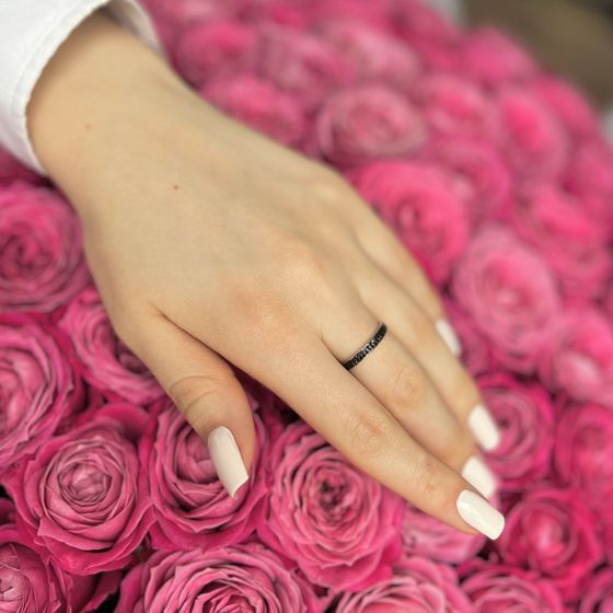 Silver Ring with Fianites