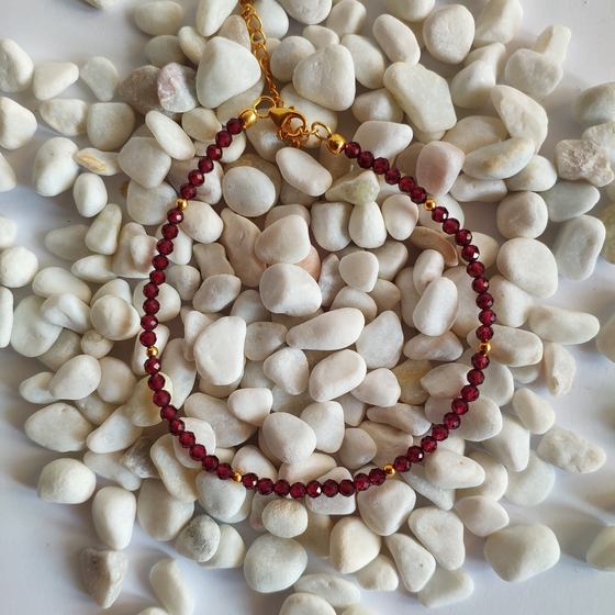 Срібний браслет з гранатом 15.61ct