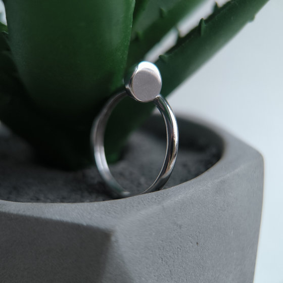 Silver ring without stones