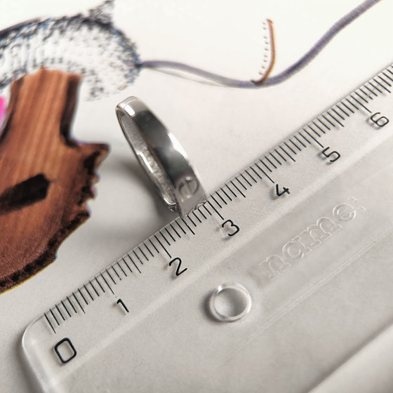 Silver ring with cubic zirconia