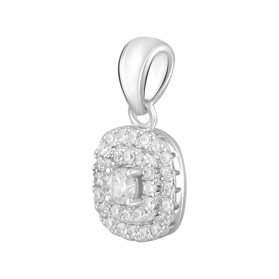 Silver pendant with phianites