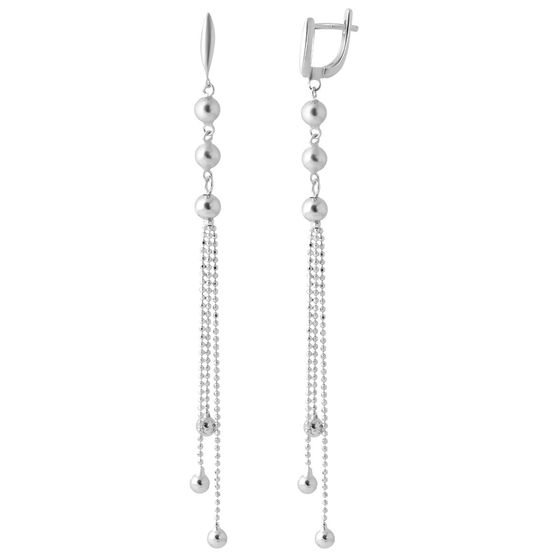 Silver earrings without stones