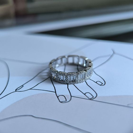 Silver Ring with Fianites