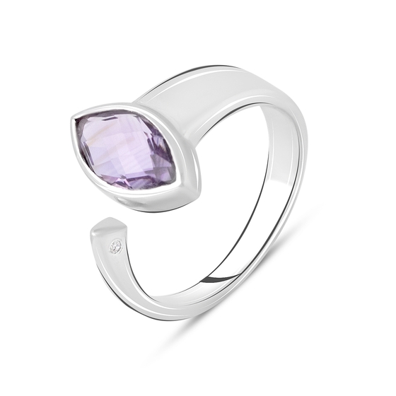Срібна каблучка з аметистом 1.517ct