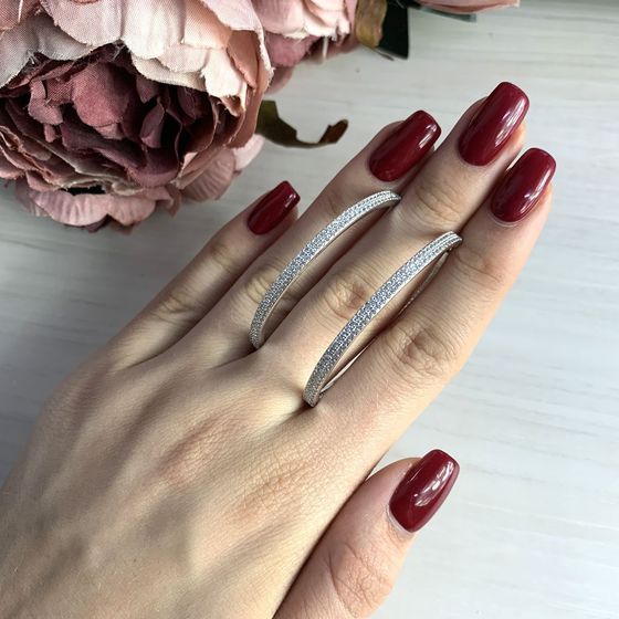 Срібні сережки з фіанітами