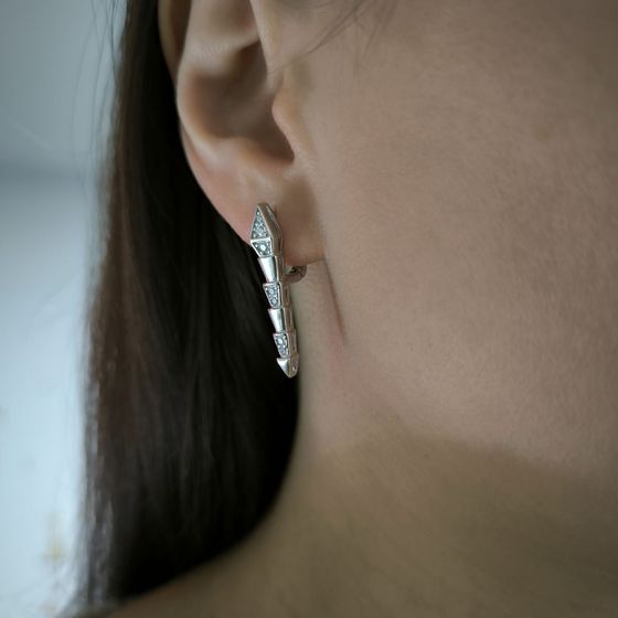 Silver Earrings with Fianites