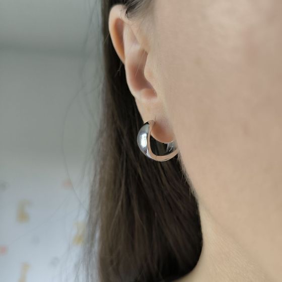 Срібні сережки без каменів