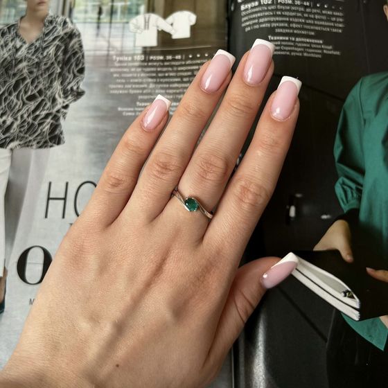 Срібна каблучка з аквамарином nano 0.383ct