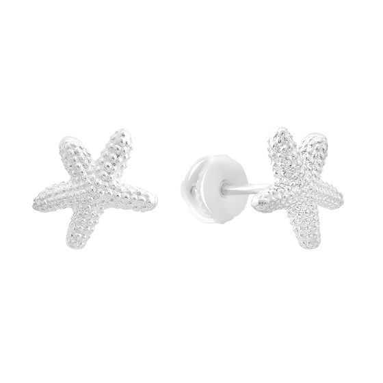 Silver earrings without stones