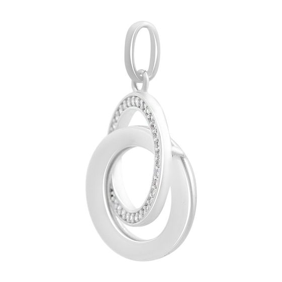 Silver pendant with ceramics