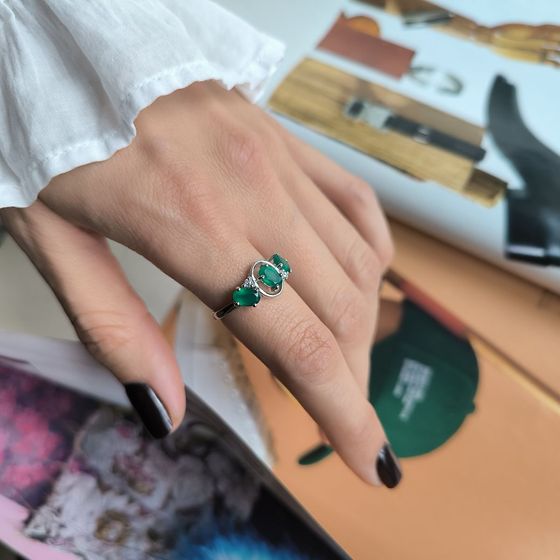 Срібна каблучка з агатом 1.388ct