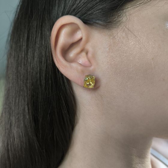 Срібні сережки з фіанітами