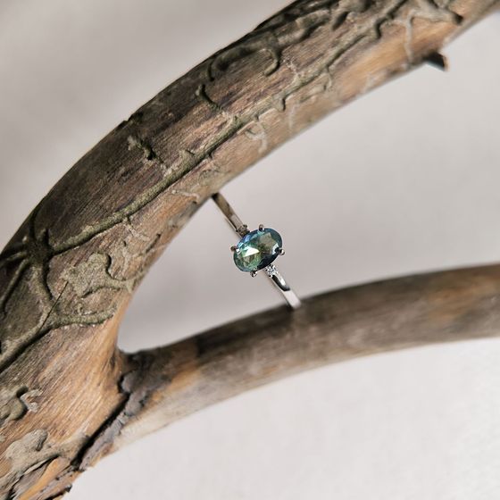 Срібна каблучка з містик топазом 0.597ct