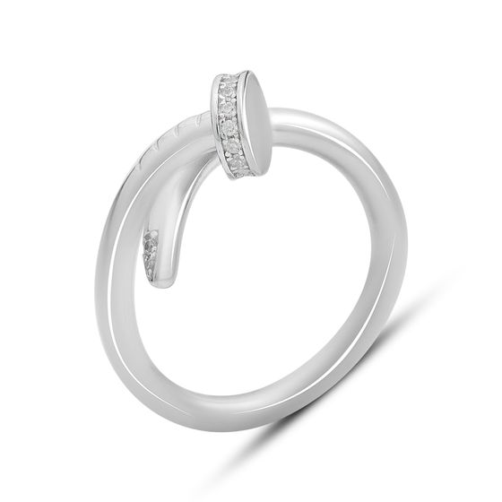 Silver Ring with Fianites