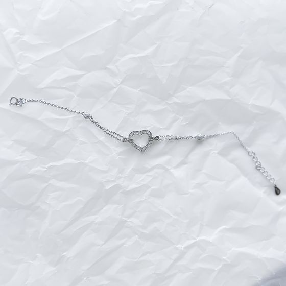 Silver bracelet with phianites