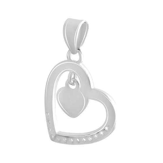 Silver pendant with phianites