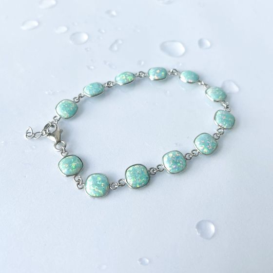 Серебряный браслет с опалом 10.5ct